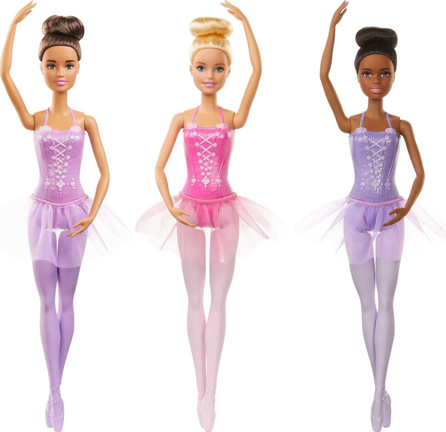 Barbie Ballerina Doll with Tutu, Ballet Arms & Sculpted Toe Shoes (Styles  May Vary)