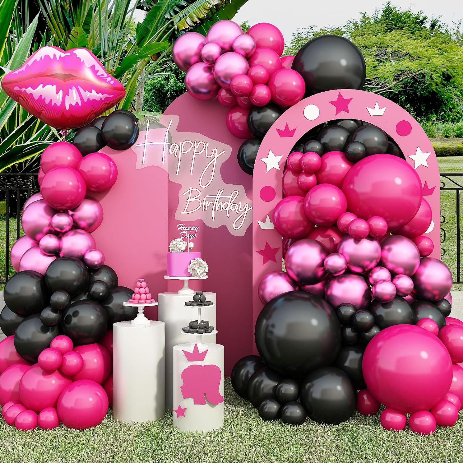 Black barbie party decorations sale