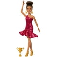 thumbnail interactive-video image 1 of Barbie Ballroom Dancer Fashion Doll with Brown Styled Hair, Dancing Trophy Accessory, 1 of 8