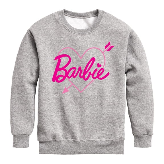 Barbie - Barbie Arrow Heart Logo - Toddler And Youth Crewneck Fleece Sweatshirt