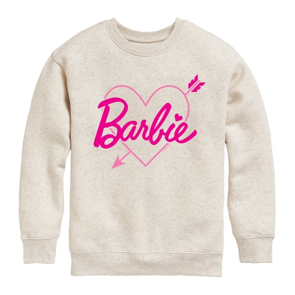 Barbie - Barbie Arrow Heart Logo - Toddler And Youth Crewneck Fleece Sweatshirt