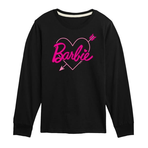 Barbie - Barbie Arrow Heart Logo - Toddler And Youth Long Sleeve Graphic T-Shirt
