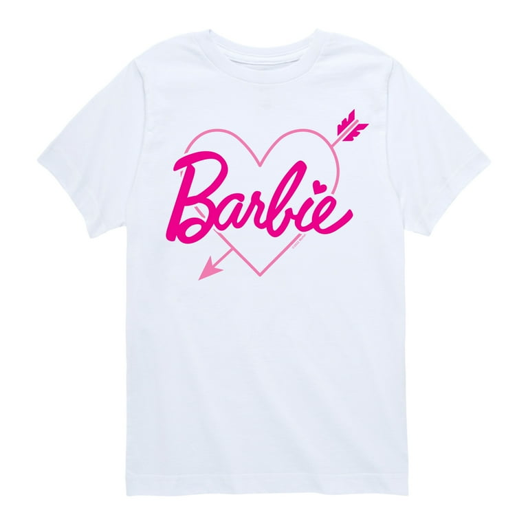 Barbie - Barbie Logo Hearts - Toddler And Youth Short Sleeve Graphic T-Shirt  