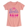 thumbnail image 1 of Barbie - Barbie Ballerina Logo - Girls Fitted Short Sleeve Graphic T-Shirt, 1 of 5