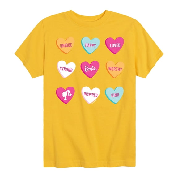 Barbie - Barbie Candy Hearts - Toddler And Youth Short Sleeve Graphic T-Shirt