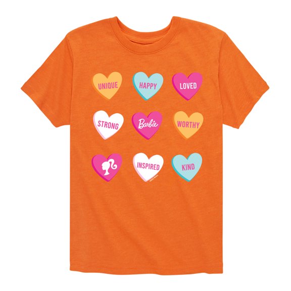 Barbie - Barbie Candy Hearts - Toddler And Youth Short Sleeve Graphic T-Shirt