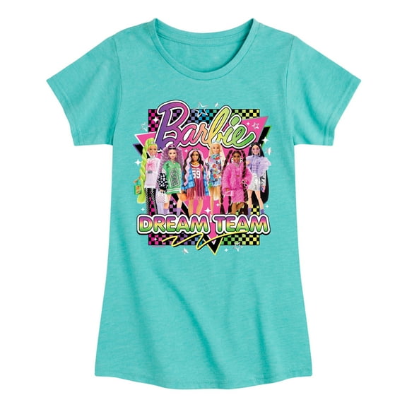 Barbie - Barbie Dream Team - Girls Fitted Short Sleeve Graphic T-Shirt