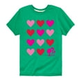 thumbnail image 1 of Barbie - Barbie Heart Grid - Toddler And Youth Short Sleeve Graphic T-Shirt, 1 of 5