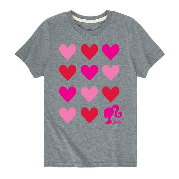 Barbie - Barbie Heart Grid - Toddler And Youth Short Sleeve Graphic T-Shirt