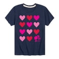 thumbnail image 1 of Barbie - Barbie Heart Grid - Toddler And Youth Short Sleeve Graphic T-Shirt, 1 of 5
