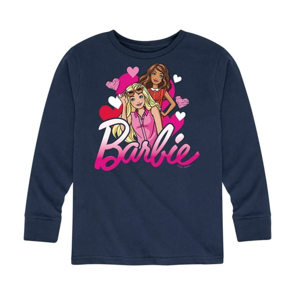 Barbie - Barbie Hearts - Toddler And Youth Long Sleeve Graphic T-Shirt