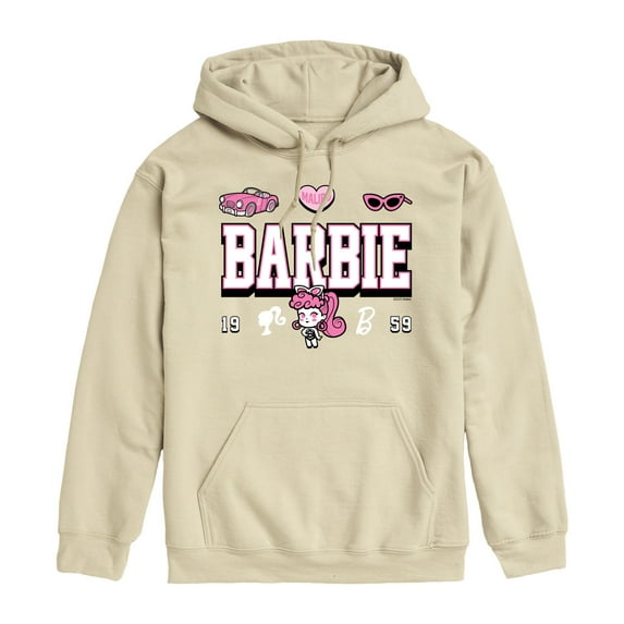 Barbie - Barbie Jersey -Mens Long Sleeve Fleece Pullover Hoodie