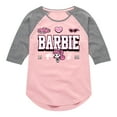 thumbnail image 1 of Barbie - Barbie Jersey - Youth Girls Shirt Tail Raglan T-Shirt, 1 of 4