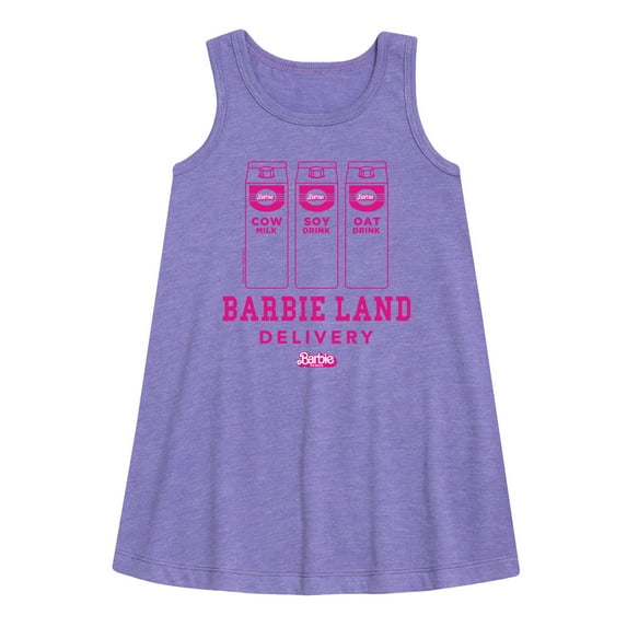 Barbie - Barbie Land Delivery - Cow Milk, Soy Drink, Oat Drink - Toddler & Youth Girls A-line Dress