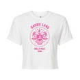 thumbnail image 1 of Barbie - Barbie Land - Dolls Rule - Juniors Cropped Cotton Blend T-Shirt, 1 of 4