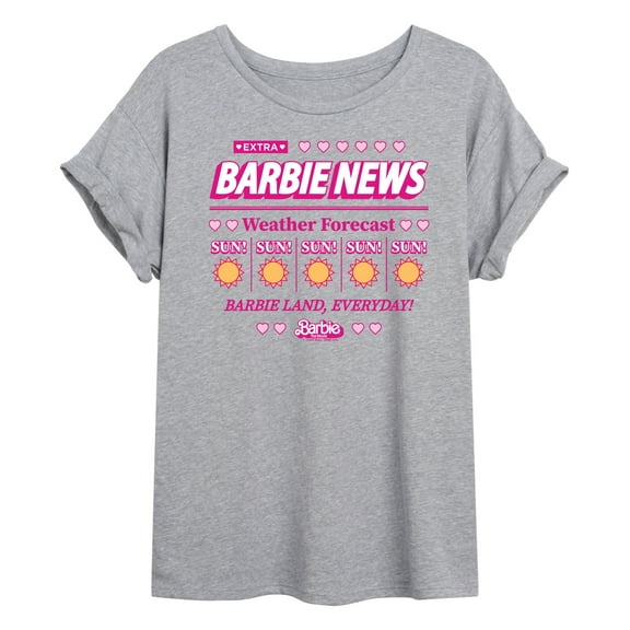 Barbie - Barbie Land New Weather Forecast - Sunny - Juniors Ideal Flowy Muscle T-Shirt