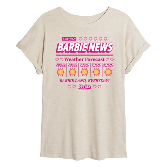 Barbie - Barbie Land New Weather Forecast - Sunny - Women's Oversized T-Shirt