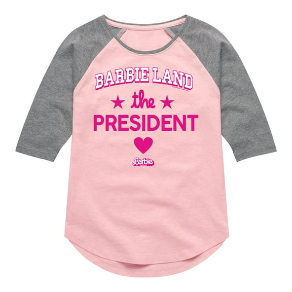 Barbie - Barbie Land Palm Trees - Toddler & Youth Girls Raglan Graphic T-Shirt