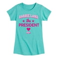 thumbnail image 1 of Barbie - Barbie Land Palm Trees - Toddler & Youth Girls Short Sleeve Graphic T-Shirt, 1 of 5