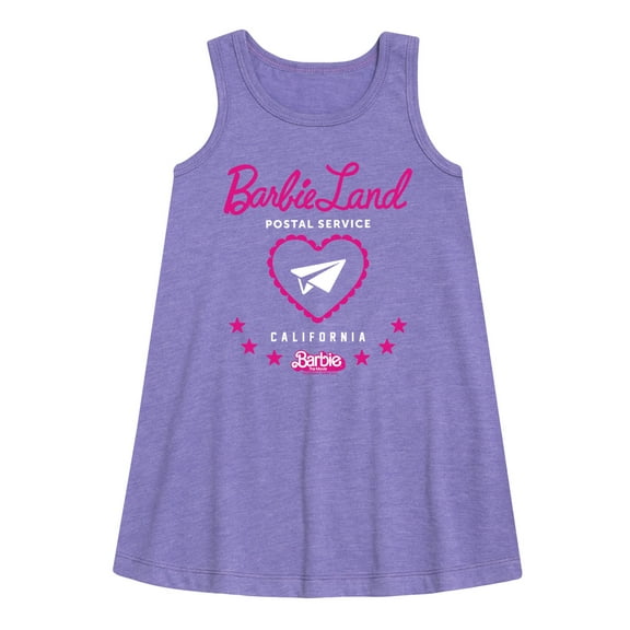 Barbie - Barbie Land Postal Service California - Toddler & Youth Girls A-line Dress