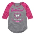 thumbnail image 1 of Barbie - Barbie Land Postal Service California - Toddler & Youth Girls Raglan Graphic T-Shirt, 1 of 5