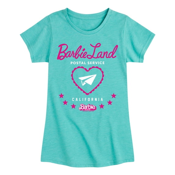 Barbie - Barbie Land Postal Service California - Toddler & Youth Girls Short Sleeve Graphic T-Shirt