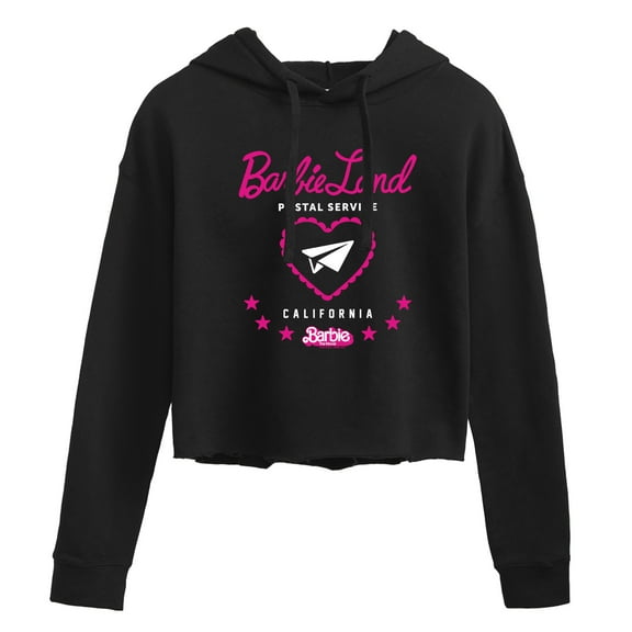 Barbie - Barbie Land Postal Service - Juniors Cropped Pullover Hoodie