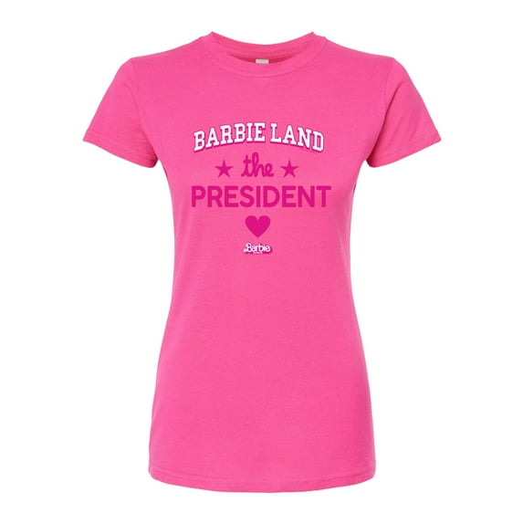 Barbie - Barbie Land President - Juniors Fitted Graphic T-Shirt