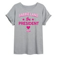 thumbnail image 1 of Barbie - Barbie Land President - Juniors Ideal Flowy Muscle T-Shirt, 1 of 4