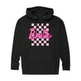 thumbnail image 1 of Barbie - Barbie Logo Checkered - Adult Pullover Hood, 1 of 5
