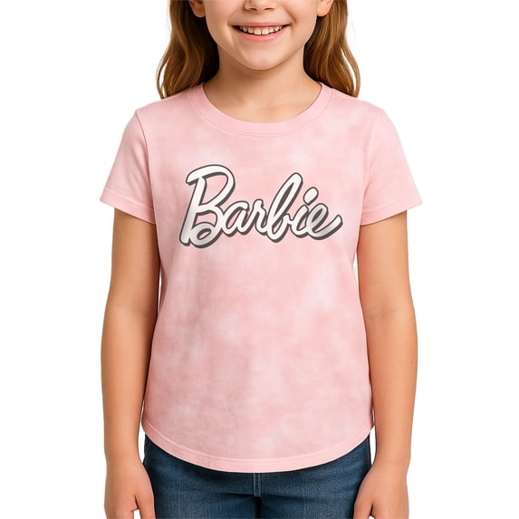 Barbie - Barbie Logo Fitted Short Sleeve Graphic T-Shirt