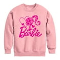 thumbnail image 1 of Barbie - Barbie Logo Hearts - Toddler And Youth Crewneck Fleece Sweatshirt, 1 of 4