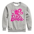 thumbnail image 1 of Barbie - Barbie Logo Hearts - Toddler And Youth Crewneck Fleece Sweatshirt, 1 of 5