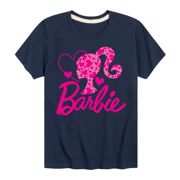 Barbie - Barbie Logo Hearts - Toddler And Youth Short Sleeve Graphic T-Shirt