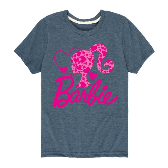 Barbie - Barbie Logo Hearts - Toddler And Youth Short Sleeve Graphic T-Shirt