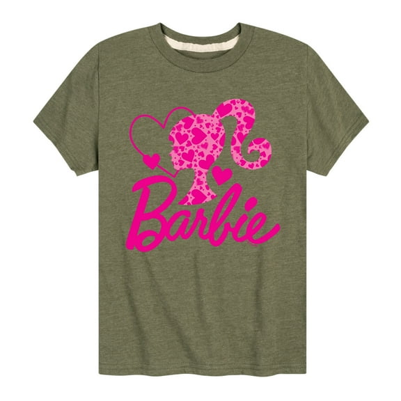 Barbie - Barbie Logo Hearts - Toddler And Youth Short Sleeve Graphic T-Shirt