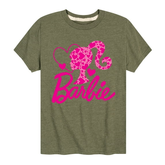 Barbie - Barbie Logo Hearts - Toddler And Youth Short Sleeve Graphic T-Shirt