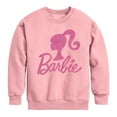 thumbnail image 1 of Barbie - Barbie Logo Pink Glitter Transfer - Toddler And Youth Crewneck Fleece Sweatshirt, 1 of 4