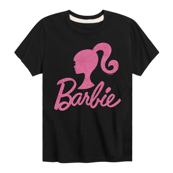 Barbie - Barbie Logo Pink Glitter Transfer - Toddler And Youth Short Sleeve Graphic T-Shirt