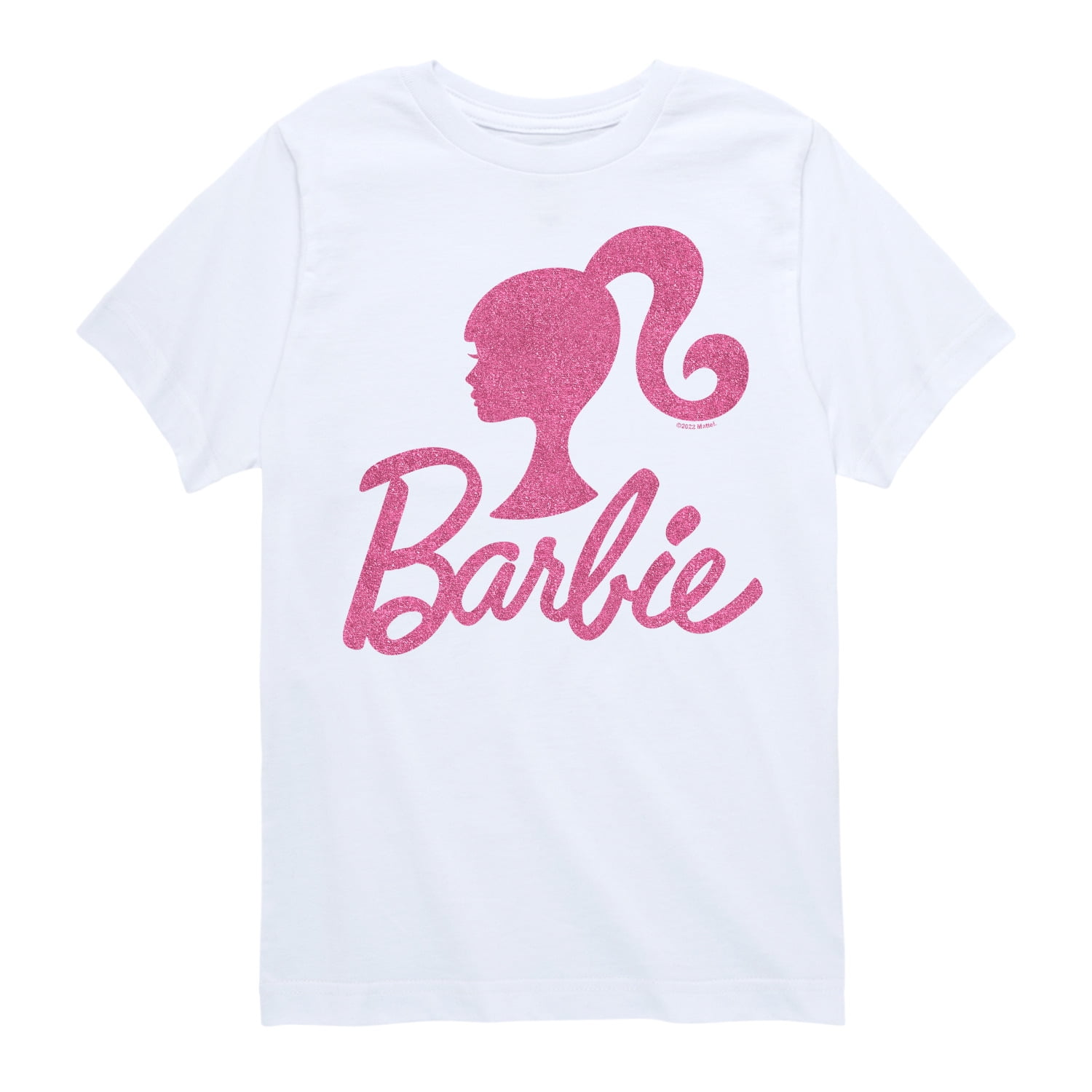 Barbie - Kids Tee Shirt: Pink Glitter Logo - Toddler & Youth
