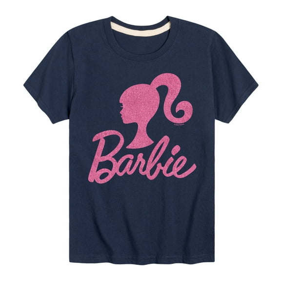 Barbie - Barbie Logo Pink Glitter - Toddler And Youth Short Sleeve Graphic T-Shirt