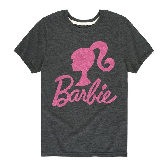 Barbie - Barbie Logo Pink Glitter - Toddler And Youth Short Sleeve Graphic T-Shirt