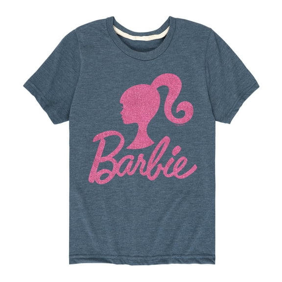 Barbie - Barbie Logo Pink Glitter Transfer - Toddler And Youth Short Sleeve Graphic T-Shirt