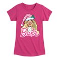 thumbnail image 1 of Barbie - Barbie Logo Santa Hat - Toddler And Youth Short Sleeve Graphic T-Shirt, 1 of 5