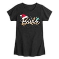 thumbnail image 1 of Barbie - Barbie Logo Santa Hat - Toddler And Youth Short Sleeve Graphic T-Shirt, 1 of 5