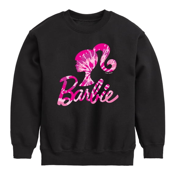 Barbie - Barbie Logo Tie Dye - Youth Crew Fleece Sweatshirt