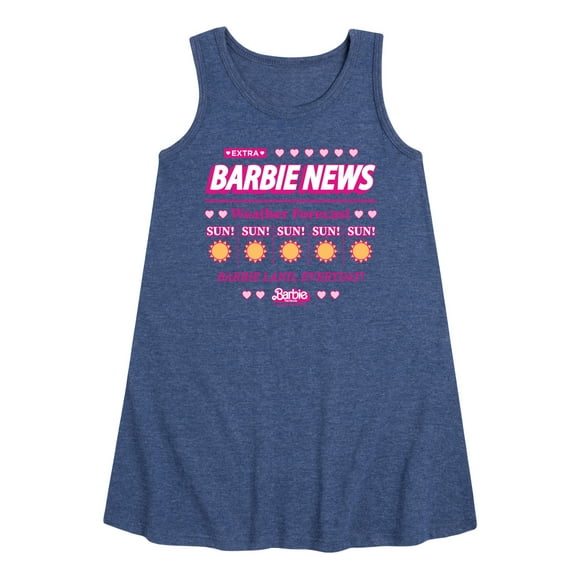 Barbie - Barbie News Weather Forecast Sun! Everyday - Toddler & Youth Girls A-line Dress