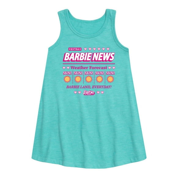 Barbie - Barbie News Weather Forecast Sun! Everyday - Toddler & Youth Girls A-line Dress