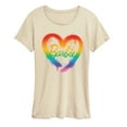 thumbnail image 1 of Barbie - Barbie Rainbow Heart - Women's Short Sleeve Graphic T-Shirt, 1 of 4