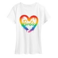thumbnail image 1 of Barbie - Barbie Rainbow Heart - Women's Short Sleeve Graphic T-Shirt, 1 of 4